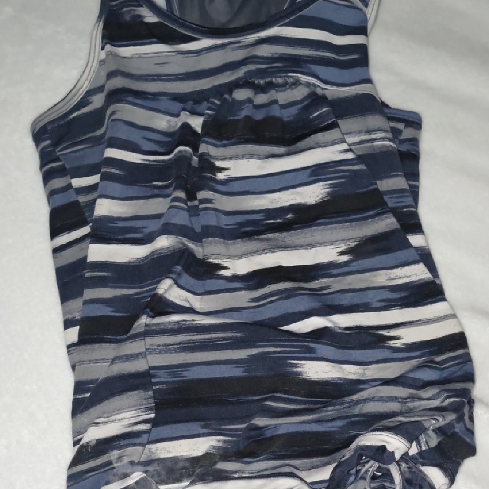 Athleta Black and Gray Activewear Tank Top